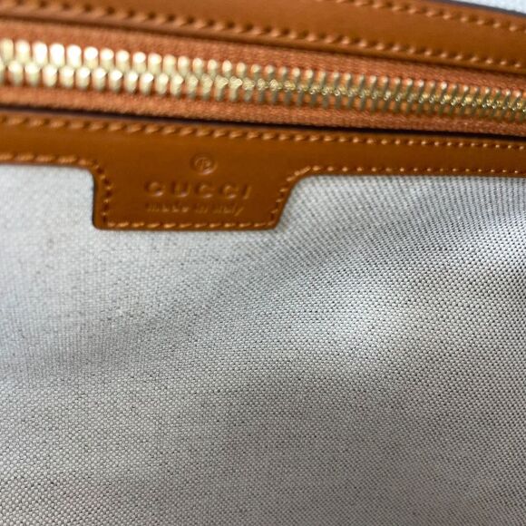 Gucci GG Supreme Monogram Rhombus Print Duffle Bag in Brown Canvas - Picture 8 of 10